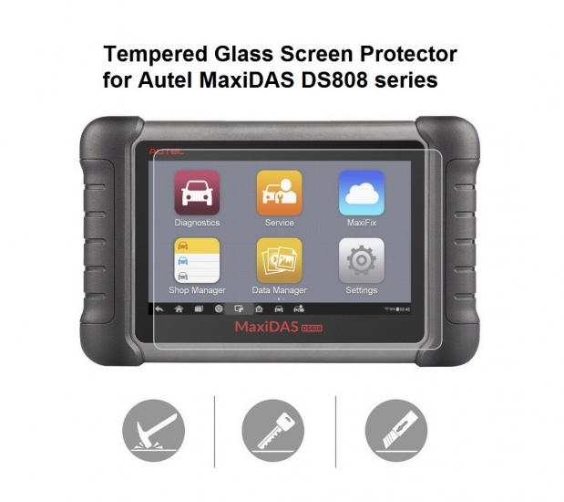 Tempered Glass Screen Protector for Autel MaxiDAS DS808 808TS BT - Click Image to Close